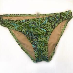 Victoria Secret Vibrant Green Floral Print Bikini Bottom